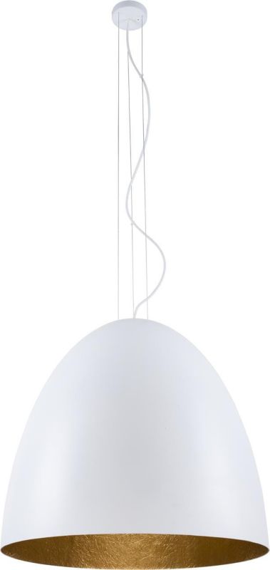 Lampa sufitowa wisząca Nowodvorski Lighting Egg biało-złota wym: 350 x 75 x 75 cm 7xE27 x 40W metal 1 szt.