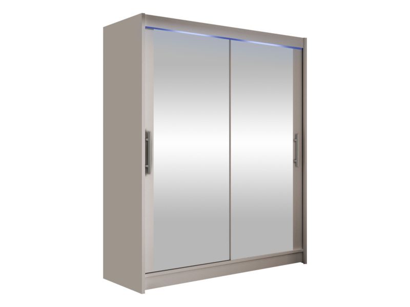Szafa MIRJAN 24 z drzwiami przesuwnymi Presto XI z oświetleniem RGB kaszmir/lustro 1 szt.