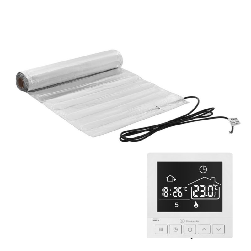 Zestaw mat grzewczych pod panele Mission Air MAL-160 1m² + Taurus Biały 1szt