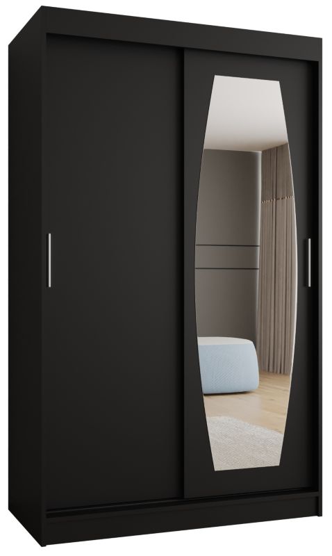 Szafa przesuwna Garderoba Abiks ROSSA 120 czarny mat 1szt.