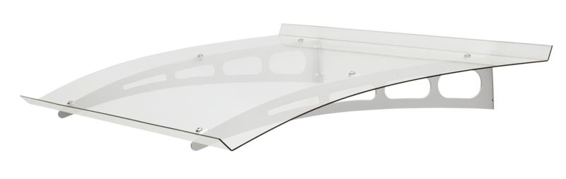 Zadaszenie aluminiowe Geom 19 x 90 x 140 cm bezbarwne srebrne