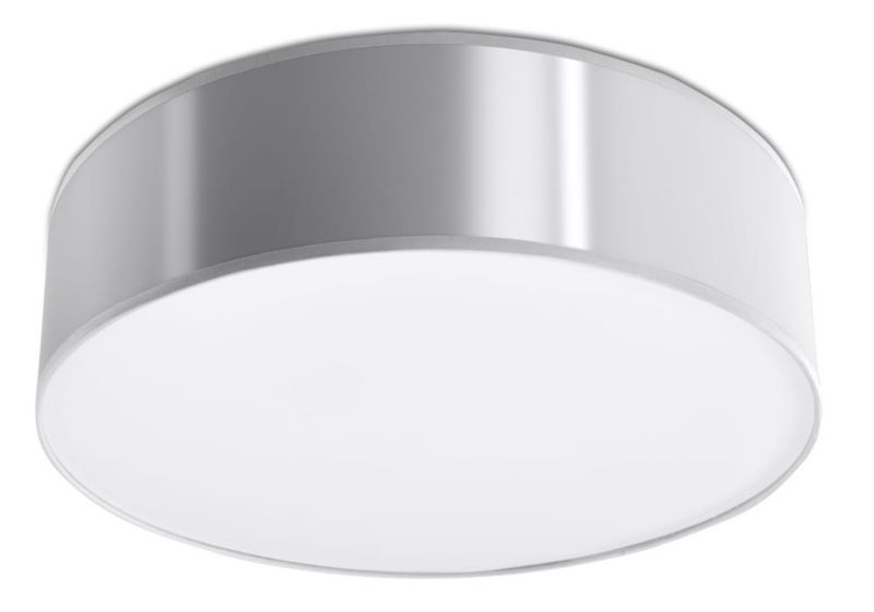 Plafon sufitowy nowoczesny Sollux Lighting Arena szaro-biały 2 x E27 x IP20 wym: 12 x 35 x 35 cm - 1 szt.