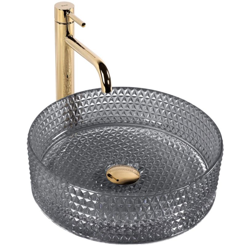 Umywalka nablatowa GTM Design Szklana M2 Czarna 1 szt.