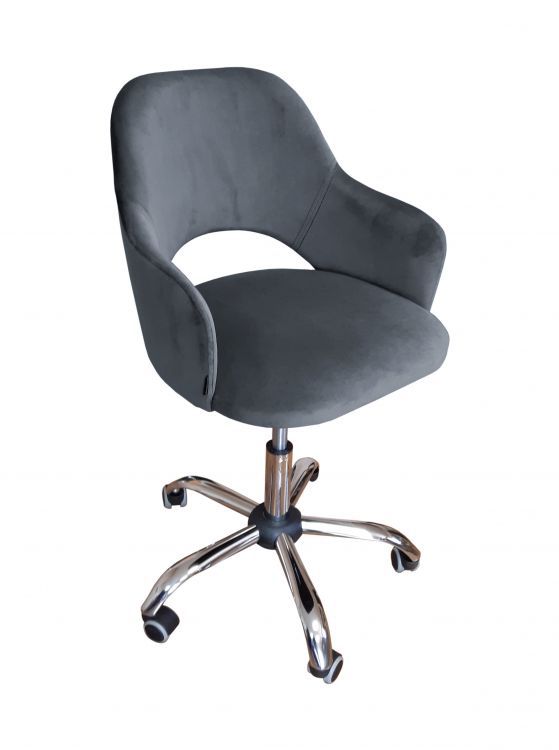 Fotel IZMA BL VELVET ciemno szary ATOS 1 szt.