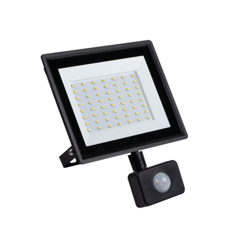 Naświetlacz LED LL GITS 50W-B-SE 66417 LightLogic czujnik wodoodporny IP44 czarny 1 szt.