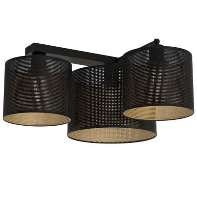 Lampa sufitowa wisząca Luminex Loft Shade czarny mat-złota wym: 22,5 x 43 x 43 cm 3xE27 x 15W 1 szt.