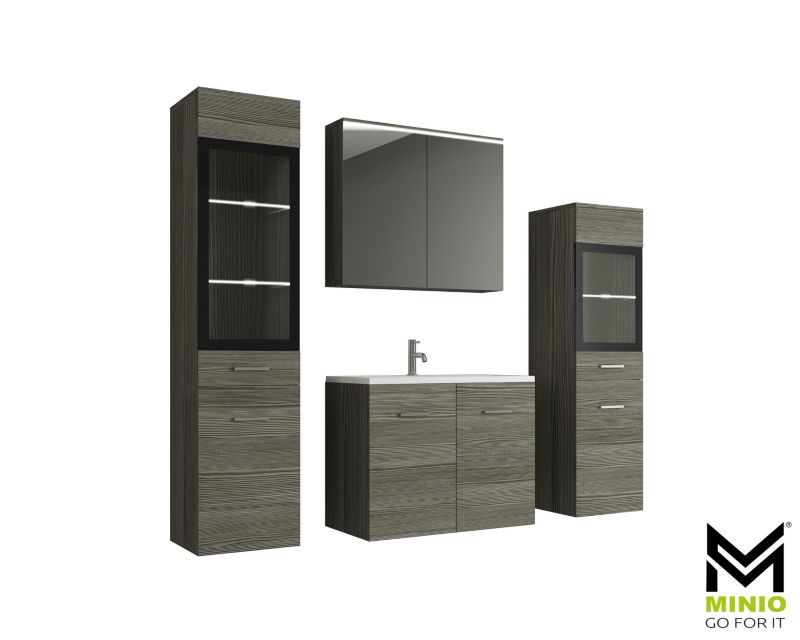 Zestaw mebli łazienkowych MINIO go for it MARIT II sosna bodega z oświetleniem 1 kpl.