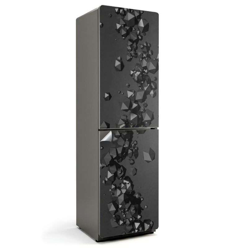 Ozdobna naklejka na lodówkę Wallfluent 60x205 cm Abstrakcyjne bryły w ruchu 1 szt.