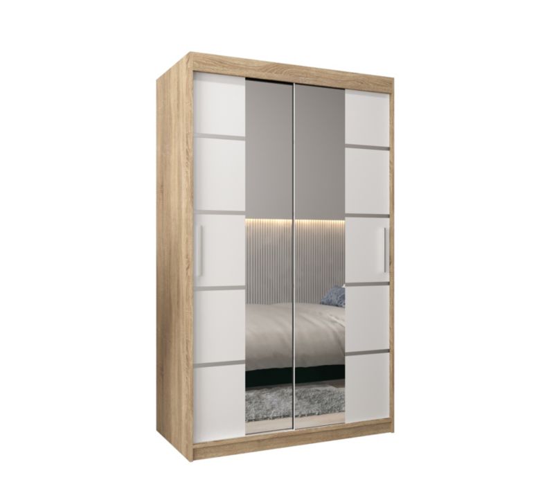 Szafa przesuwna Garderoba Abiks Verona 4 120 sonoma + biały 1 szt.