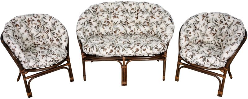 Poduszka na meble rattanowe wiklinowe AMPO komplet beżowy brąz 1 szt.