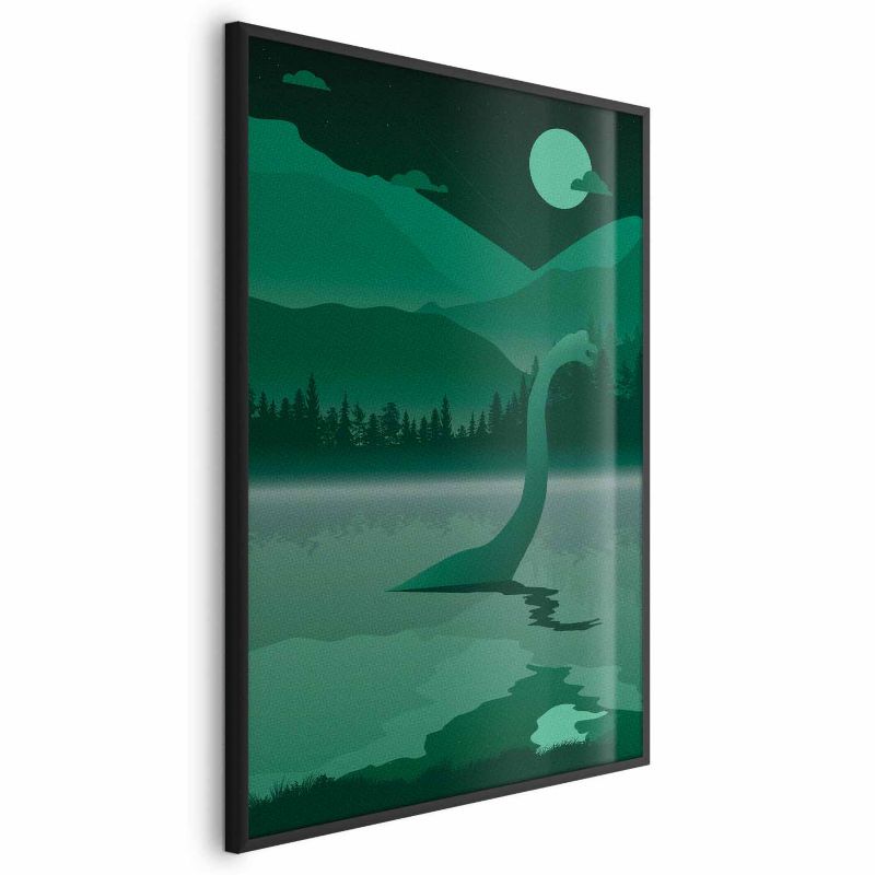 Plakat Artgeist Loch Ness 21x30 cm z ramą czarną 1 szt
