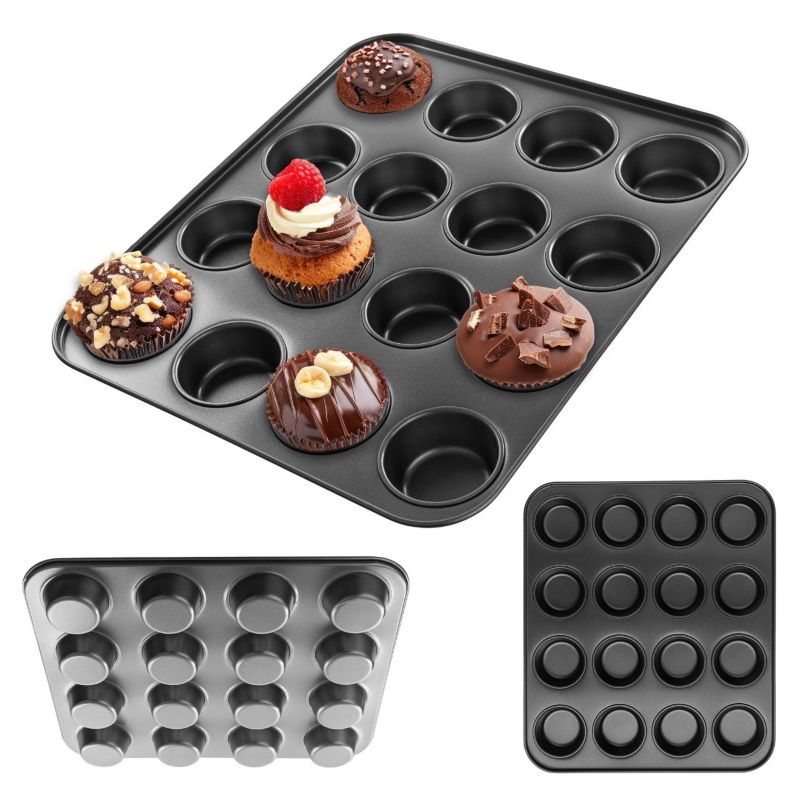 Forma KADAX nieprzywieralna do muffinek Ideal 40x3 Czarny 1 szt.