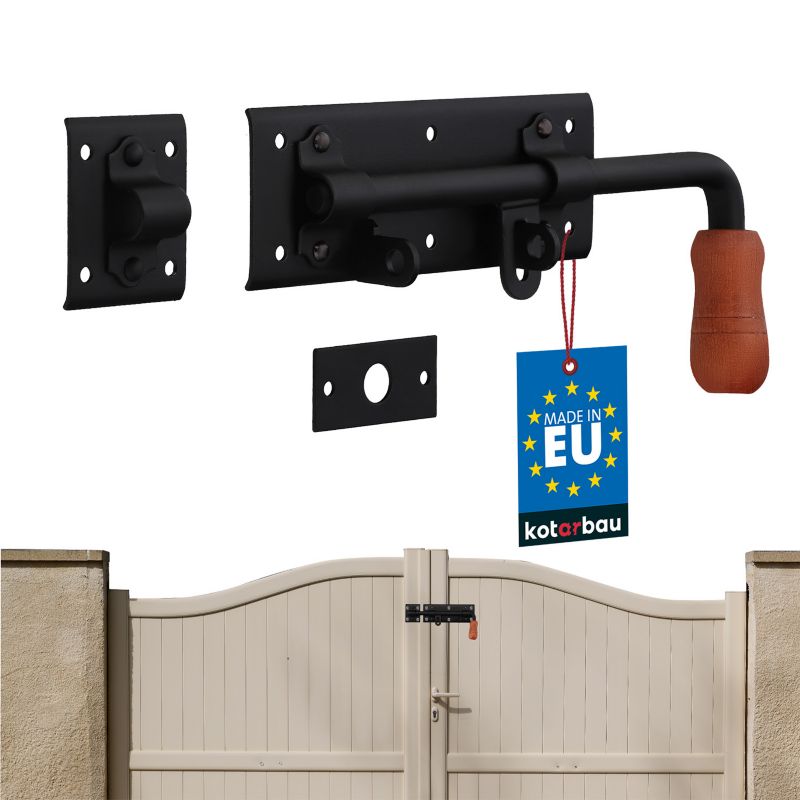 Rygiel garażowy KOTARBAU czarny prawy 280 mm 1 szt.
