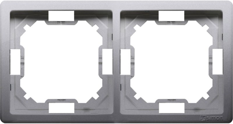 Ramka podwójna Kontakt-Simon Basic inox