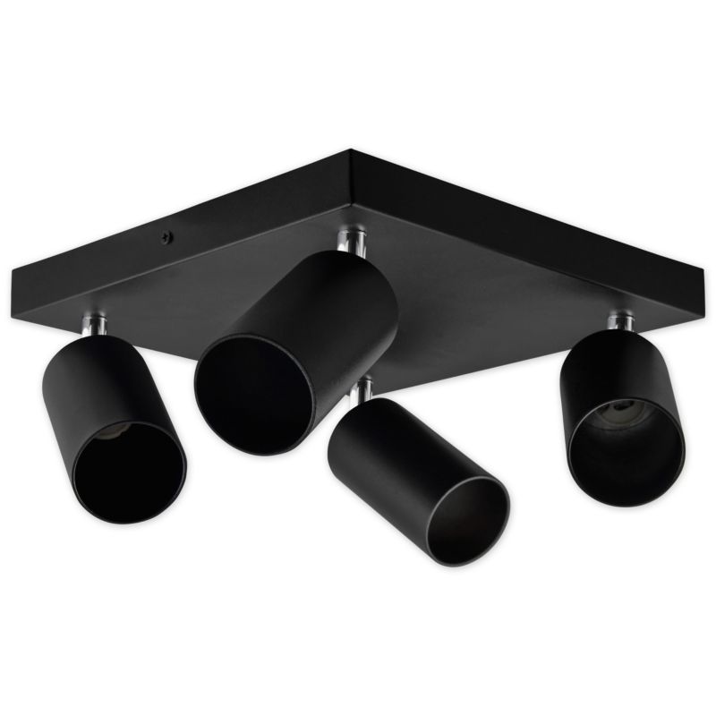 Kinkiet sufitowy GU10 LED MasterLED Bardo ruchomy x4 250mm IP20 czarny-chrom 1 szt.