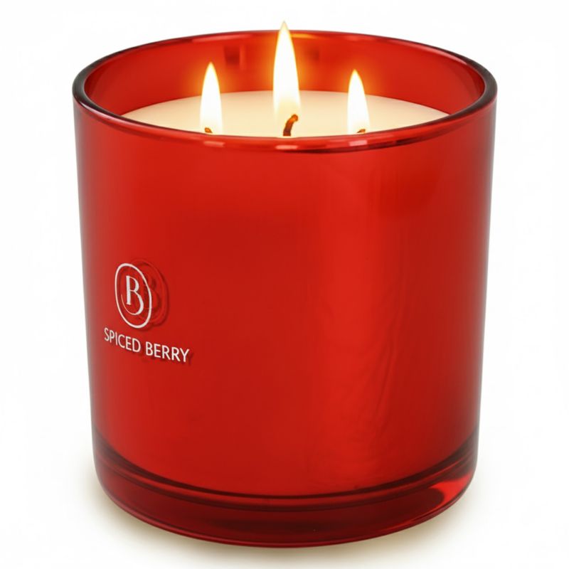 Świeca EDANTI Szklana Świąteczna Dekoracja Świąteczna 40h Palenia Czerwona 1 szt.