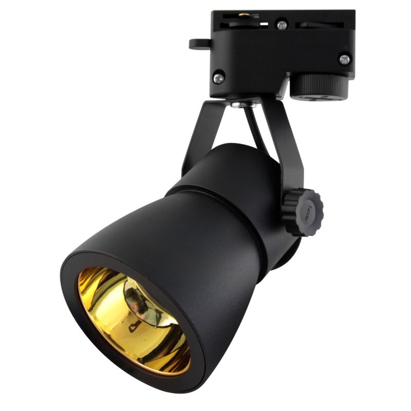 Reflektor LED MasterLED Goldi GU10 73mm IP20 czarny mat złoty środek 1 szt.