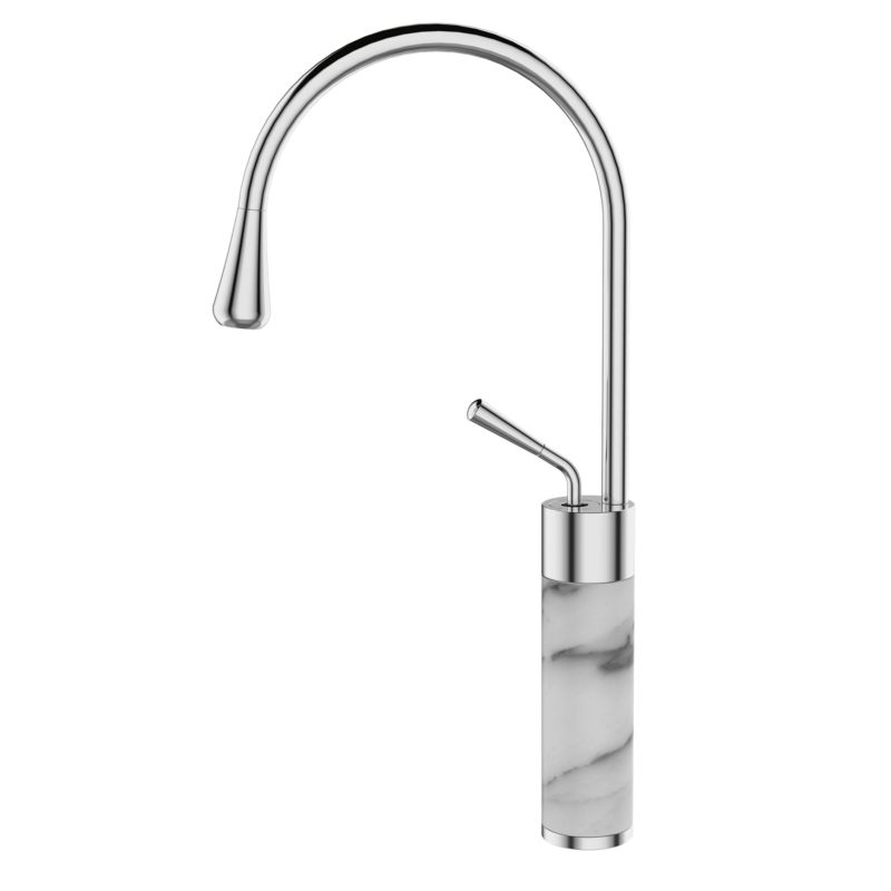 Bateria Umywalkowa Invena Wysoka STONE Biały/Chrom - 1 szt.