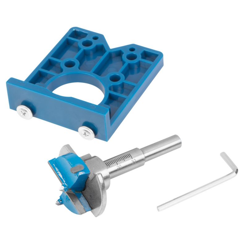 Frez puszkowy GRAPHITE 35 mm z ogranicznikiem + szablon 1 kpl