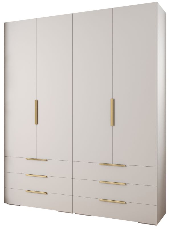Garderoba wysoka do przedpokoju Abiks INOVA 1 Z16 biały+złoty 1szt.