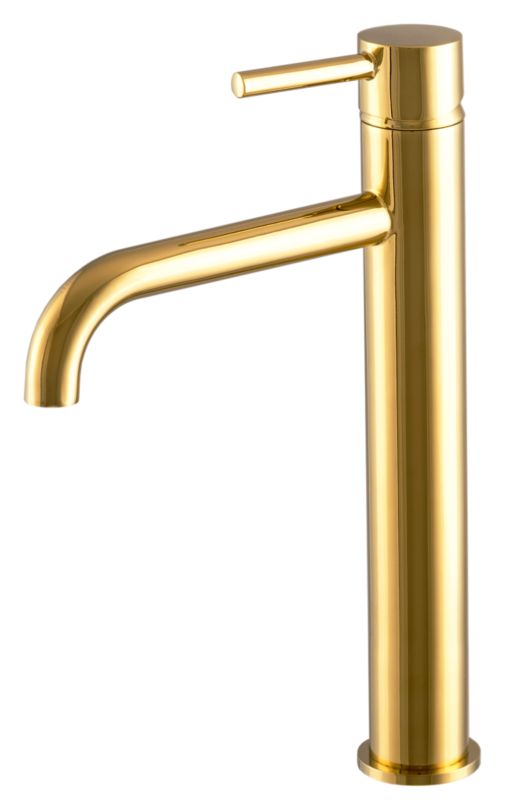 Bateria Umywalkowa Wysoka Łazienkowa Granitan Kivo Złota Korek Klik Klak Bez Przelewu 1 szt.