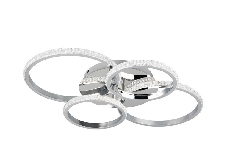 Lampa sufitowa wisząca RL Cires 0940 srebrno-odcienie srebra ring wbudowany LED 27W 1 szt.