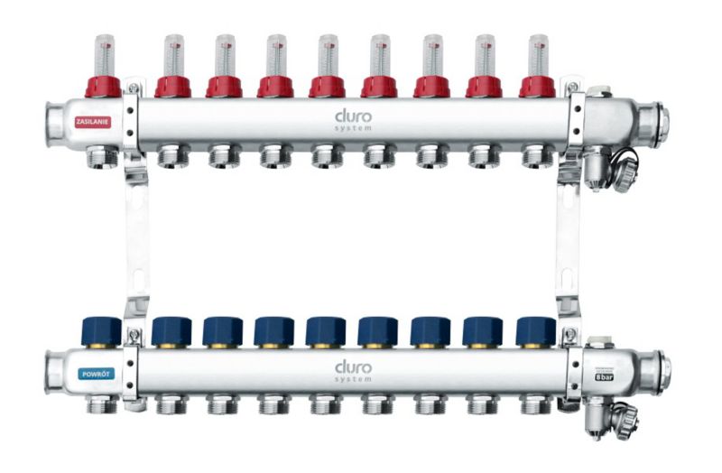 Rozdzielacz Duro 9 sekcji do podłogówki 1szt