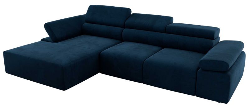 Narożnik MKS Meble RILASSO L strona lewa ciemnoniebieski welwet 1szt.
