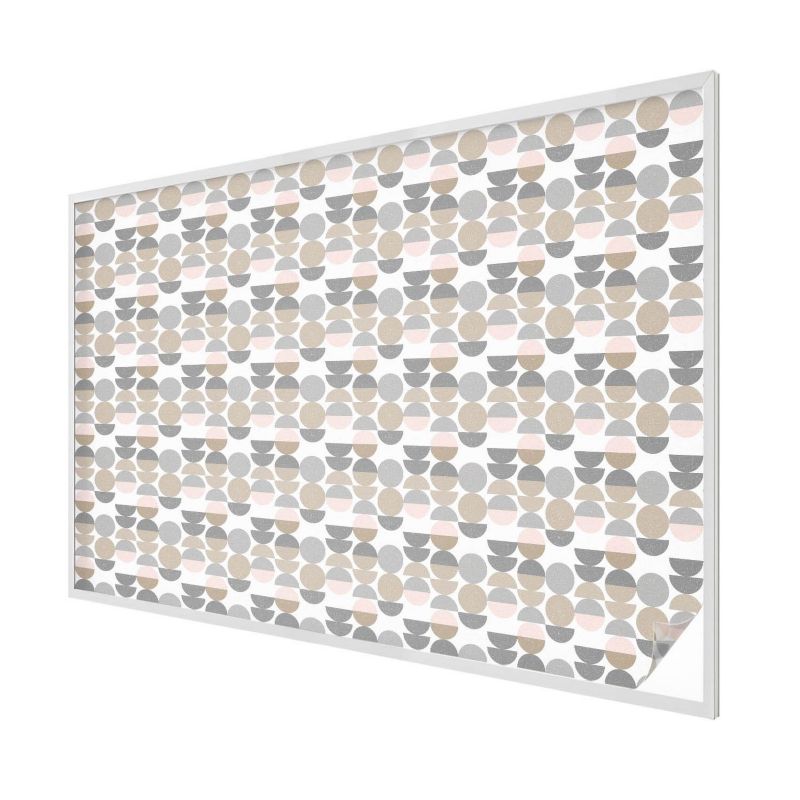 Folia Okienna Wallfluent 200x146 cm Chroniąca Prywatność Geometryczne okręgi i półokręgi w delikatnych barwach 1 rol.