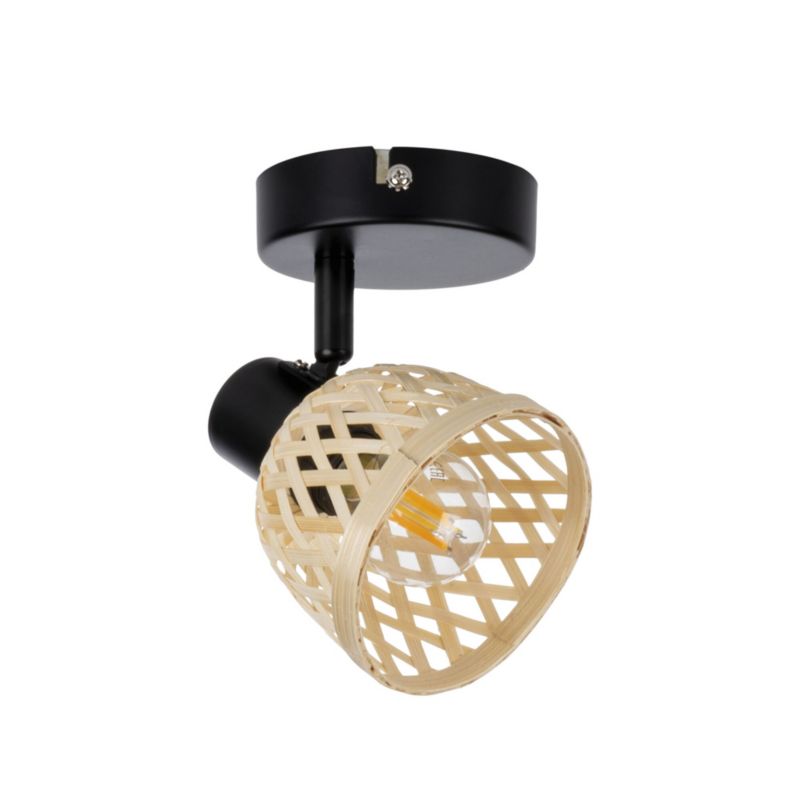 Lampa sufitowa LightLogic LL OTAR EL-1O E14 66195 bambus pojedyncza regulacja spot 1 szt.