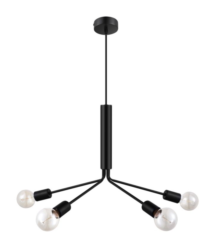 Lampa wisząca Ghlin 4-punktowa E27 czarna matowa