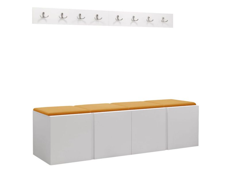 Garderoba MIRJAN 24 Orion VII biały + żółty 1 kpl.