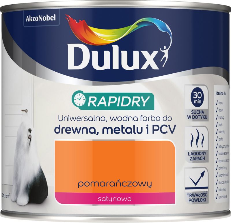Emalia akrylowa Dulux Rapidry pomarańczowa 0,4 l