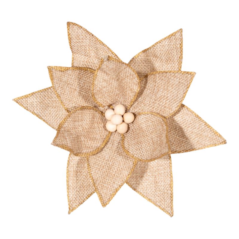 Ozdoba klips jutowy kwiat