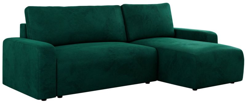 Narożnik MKS Meble ARGOS L uniwersalny ciemnozielony welwet 1szt.