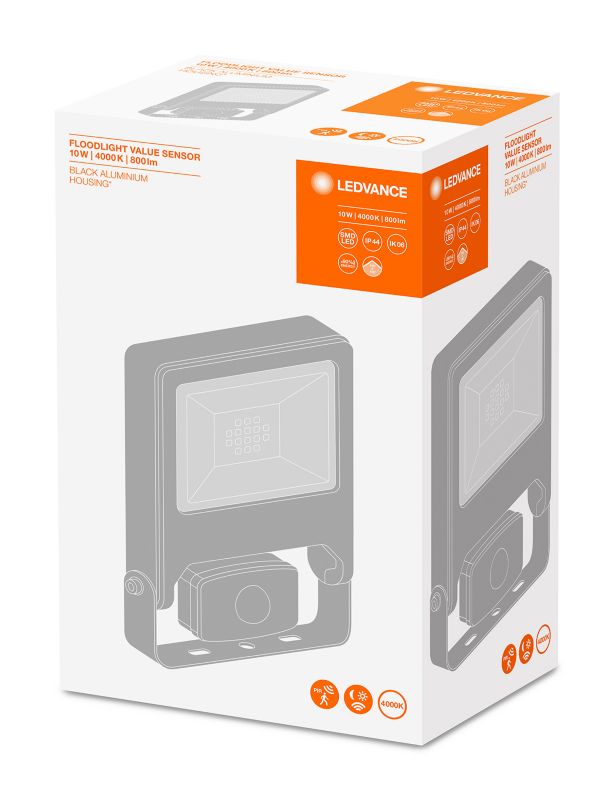 Naświetlacz Halogen LED z Czujnikiem Ledvance 10W 4000K 1 szt.