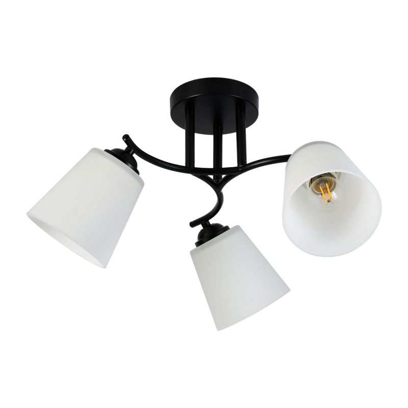 Lampa sufitowa Milagro Pafos 3 x E27 czarna