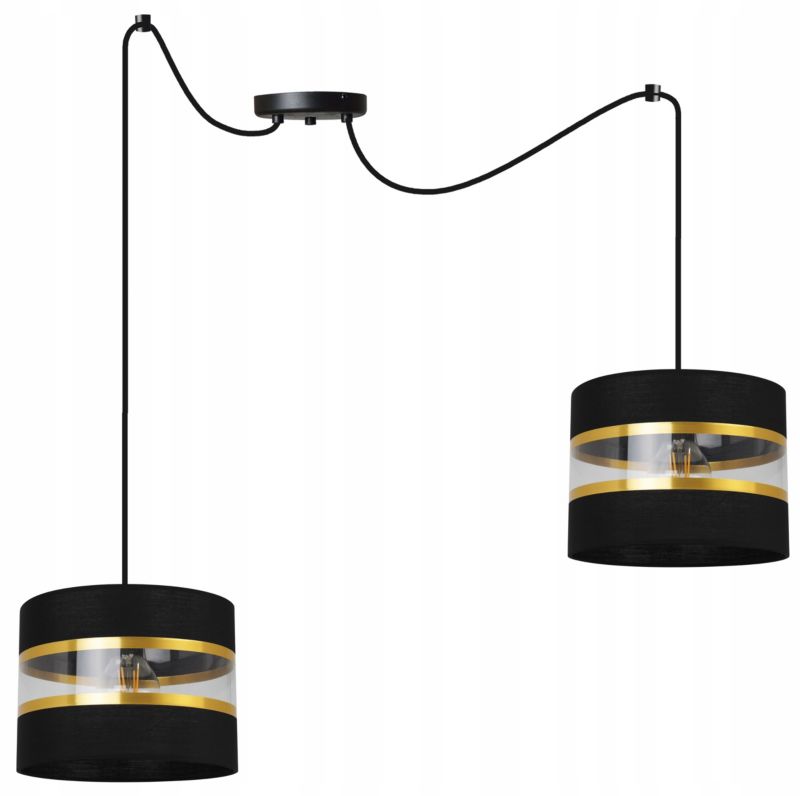 Lampa sufitowa wisząca Light Home LH Spider Elegance Gold 2x E27 60W czarny 1szt.