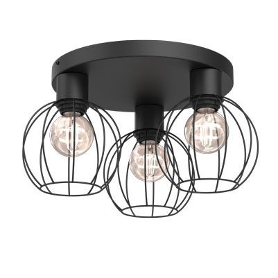Lampa sufitowa wisząca Luminex Laps 2206 czarny mat industrialna 3xE27 x 15W 1 szt.