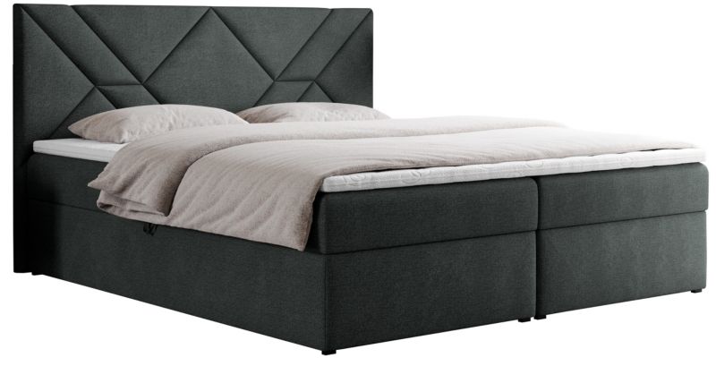 Łóżko kontynentalne MKS Meble NEOMI 140x200 H4 Ciemnoszary struktura 1szt.