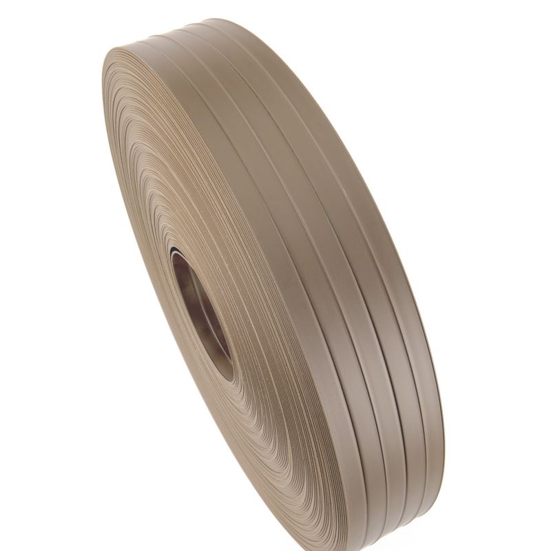 Taśma ogrodzeniowa PCV 19cm, listwa do przetłoczeń ogrodzeń panelowych premium, 900 g/m2, beż, 50m