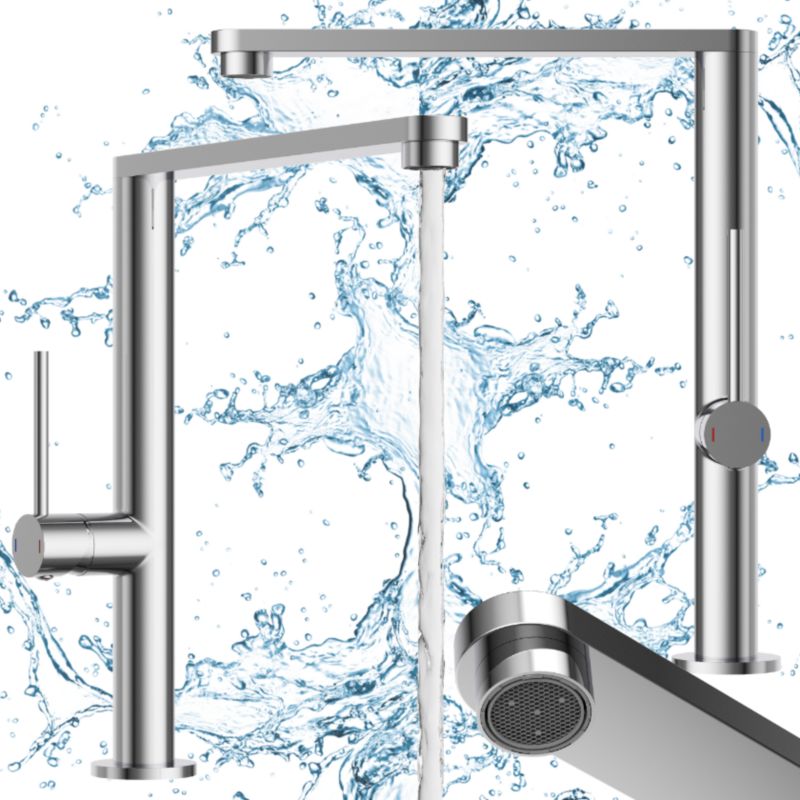 Bateria kuchenna Granitan Velmo Stojący Kran do Zlewozmywaka Srebrny 1szt.