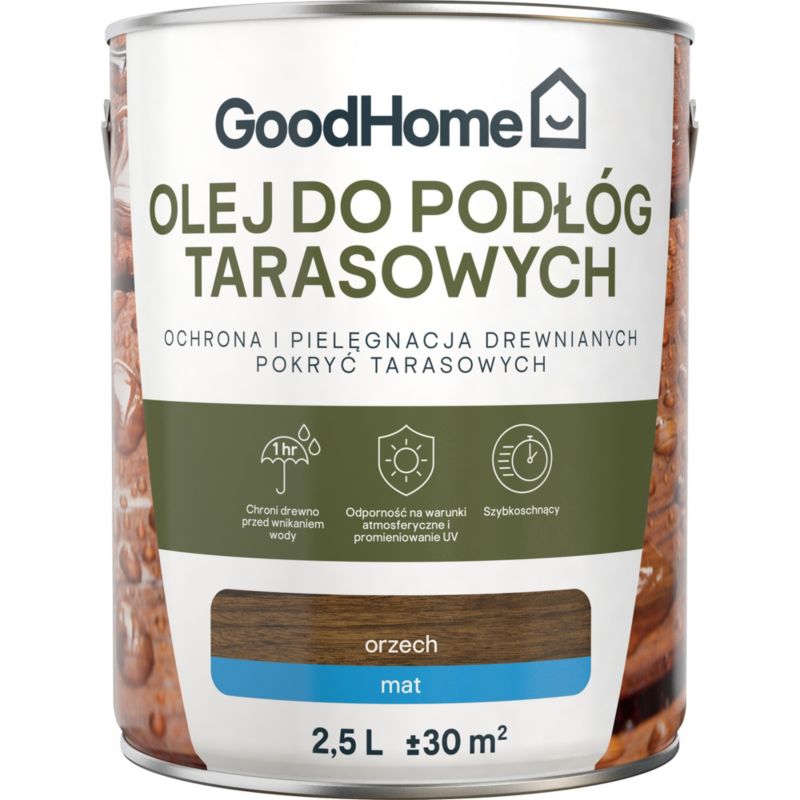 Olej do tarasów GoodHome orzech 2,5 l