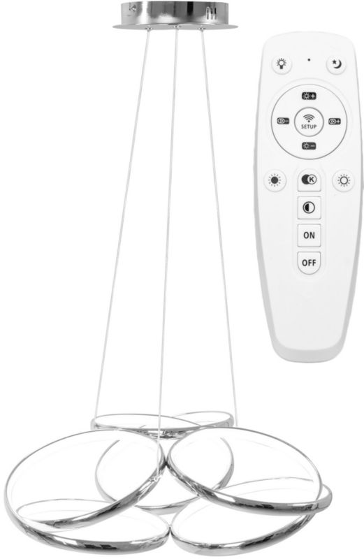 Lampa Sufitowa Wisząca Toolight Led App795-Cp Flat Chrom 1 Szt