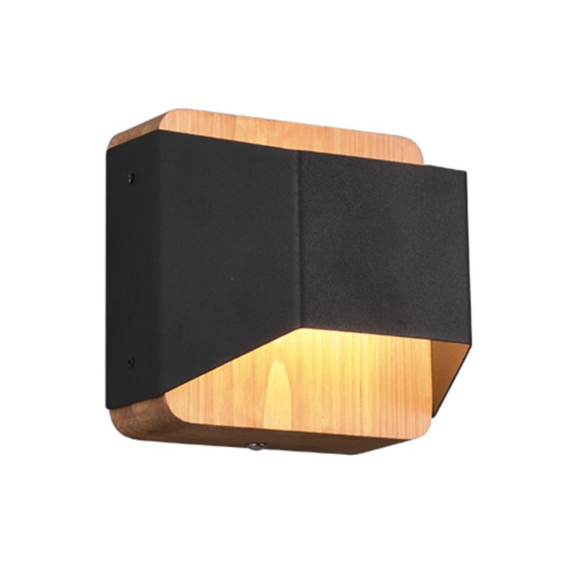 Kinkiet ścienny Trio Arino jasne drewno-czarny LED 4.3W 3000K 400lm IP20 wym: 12 x 12,2 x 12,2 cm - 1 szt.
