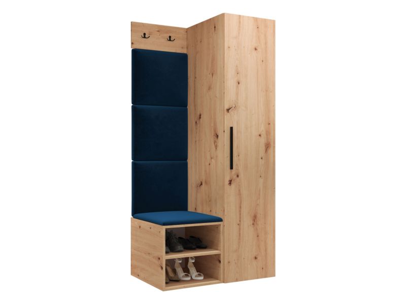 Garderoba MIRJAN 24 Medi III dąb artisan + granatowy 1 kpl.