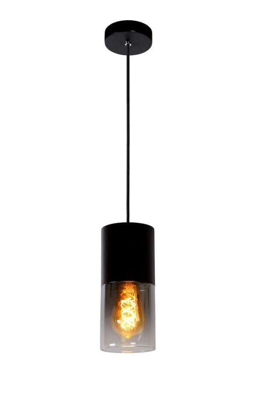 Lampa sufitowa wisząca Lucide Zino 0885 czarno-przezroczysty szerokość 10 cm 1xE27 x 60W 1 szt.