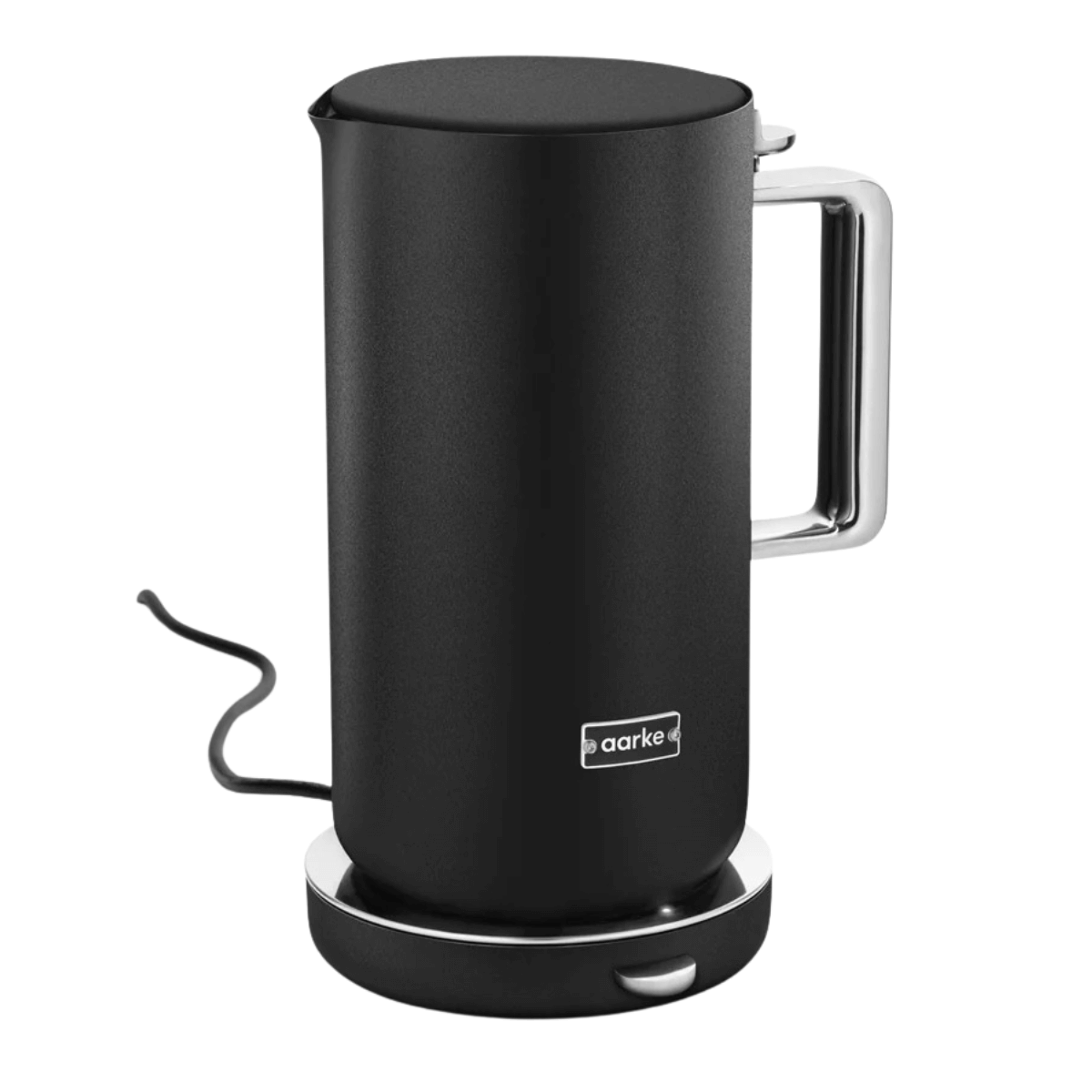 Elektryczny czajnik AARKE 1,2 litra w kolorze czarnym z regulacją temperatury.