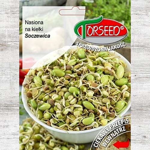1 szt, Soczewica, nasiona na kiełki - Nasiona: Ilość w opakowaniu: 20 g