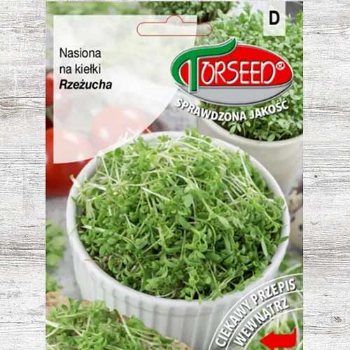 1 szt, Rzeżucha, nasiona na mikrolistki - Nasiona: Ilość w opakowaniu: 5 g
